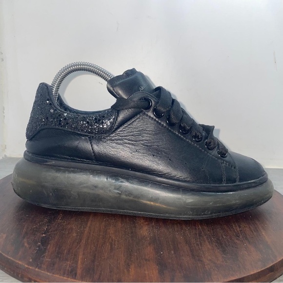 Alexander McQueen Shoes - Alexander McQueen Sneakers Black with Glitter Translucent Sole Women’s size 37